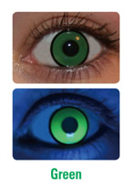UV Green Manson Crazy Contact Lenses (PAIR)