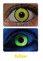 UV Yellow Crazy Contact Lenses (PAIR)