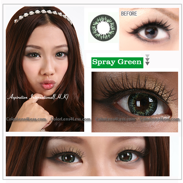 EOS Spray Green Colored Contacts (Pair)
