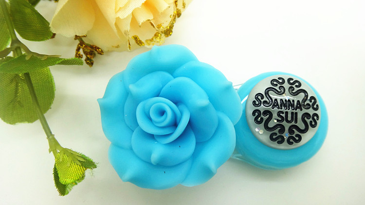 Camellia 3D Handmade Rose Flower Contact Lenses Box & Case CC5