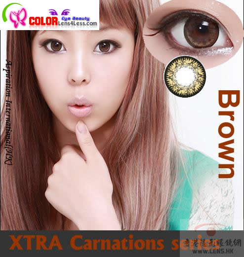 CIB Xtra Carnations Brown Colored Contacts (PAIR)